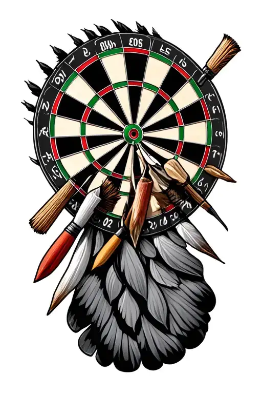 Darts tattoo design idea