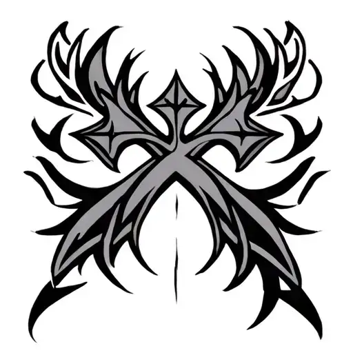 tribal cross tattoo tattoo design idea
