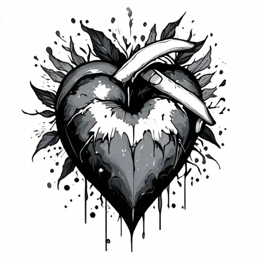 Heartbreak tattoo design idea