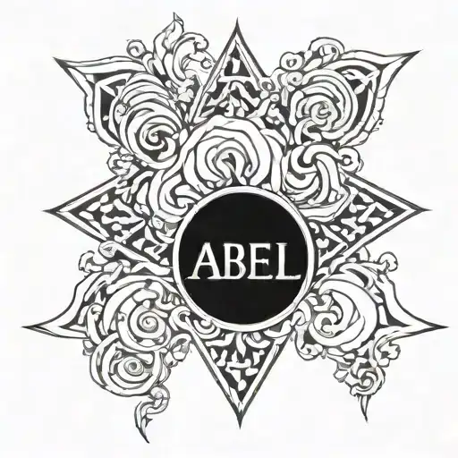 Abel name tattoo tattoo design idea