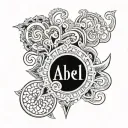 Abel name tattoo tattoo design idea