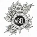 Abel name tattoo tattoo design idea