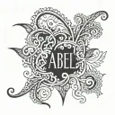 Abel name tattoo tattoo design idea