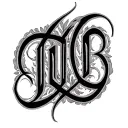 Two Word Ambigram Generator tattoo design idea