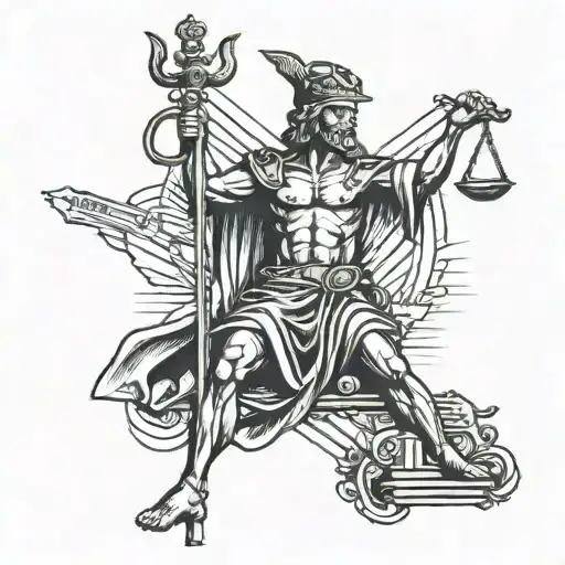 justitia prison guard tattoo design idea