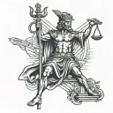 justitia prison guard tattoo design idea