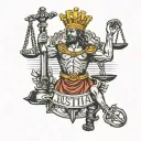 justitia prison guard tattoo design idea