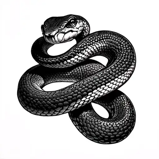 poison tree snake tattoo design idea