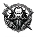 Dwarven tattoo design idea