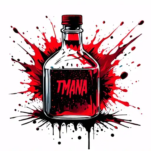 health and mana potion bottle filled tattoo design idea