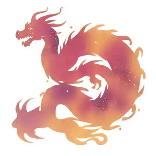 Korean dragon constellation tattoo design idea
