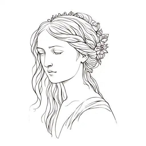 Penelope the wife of Odysseus  tattoo design idea