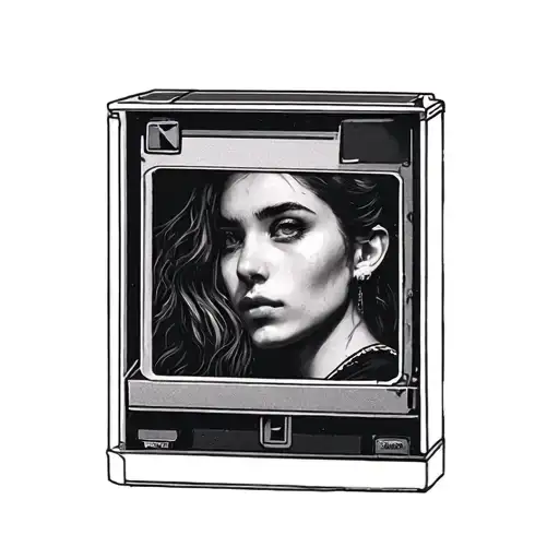 The tattoo is framed as a Polaroid, a fragile container for memory and meaning. Inside the tattoo design idea
