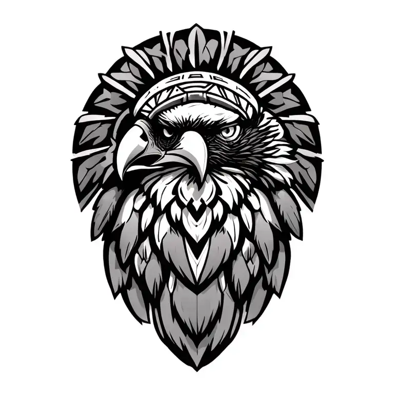 Aztec Eagle tattoo design idea