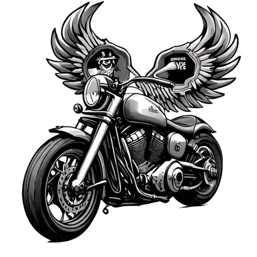 motorcycle, fire department, car mechanic tattoo design idea