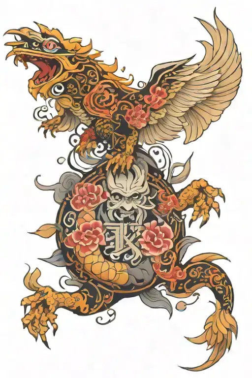 love and loyalty in Japanese  tattoo design idea