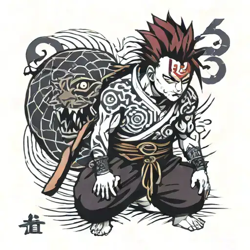 gaara "ai" symbol tattoo design idea