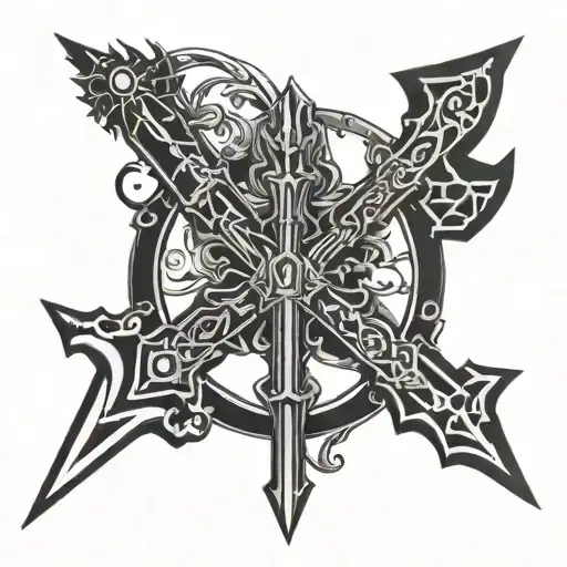 keyblade kingdom hearts tattoo design idea