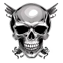 Harley Davidson Skull tattoo design idea