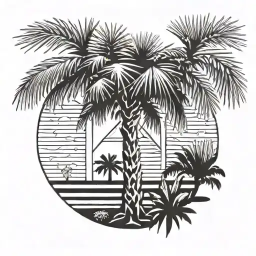 1 palmetto tree tattoo design idea