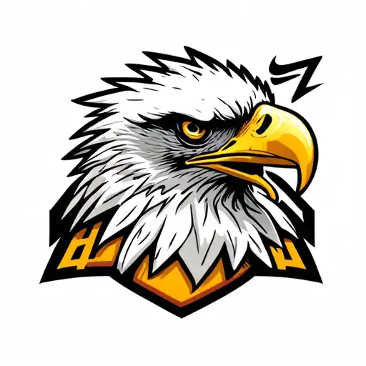 eagle whit nike logo combined tattoo design idea