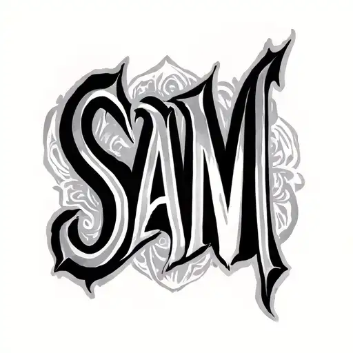 "Sam" anagram tattoo design idea