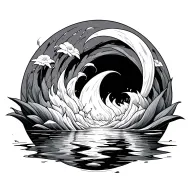 still waters run deep tattoo design idea