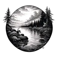 still waters run deep tattoo design idea