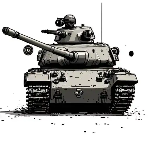 Army Tank tattoo design idea