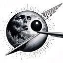 mysterious as the dark side of the moon tattoo design idea