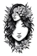 domestic abuse survivor intertwined with chronic health issues and loss tattoo design idea