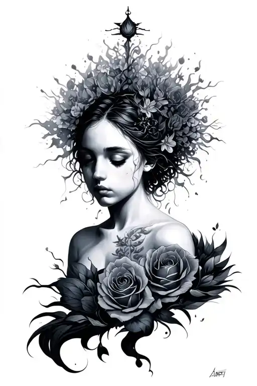 rebirth freedom loneliness tattoo design idea