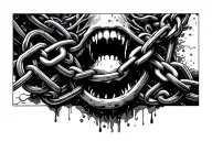 Doubt, Twenty One Pilots, Chains, Swirls, Overcoming Depression, Drowning, Self-Doubt, Hatred, soulless  tattoo design idea