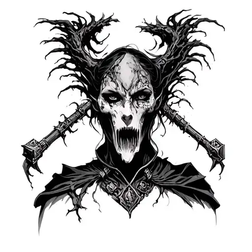 sister of Silence Warhammer 40k with the plague father's rot tattoo design idea