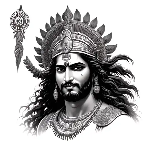 Arjun gandiv mahabharata tattoo design idea