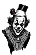 traditional horror movie clown sleeve tattoo featuring terrifier, it, and Captain Spaulding  tattoo design idea