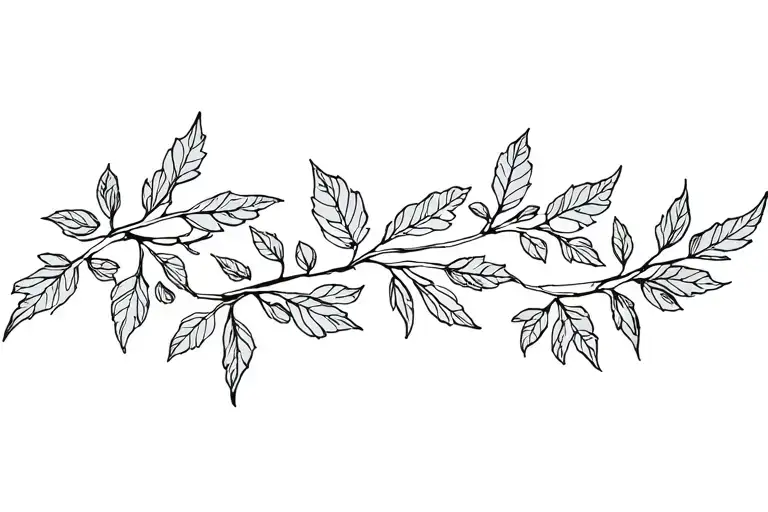 autumn falling leaves tattoo design idea