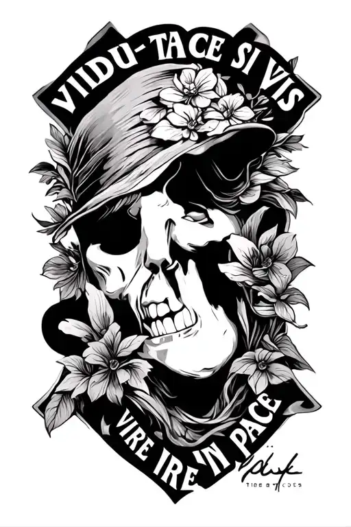 audi vide tace si vis vivere in pace. only latin and make it small tattoo design idea