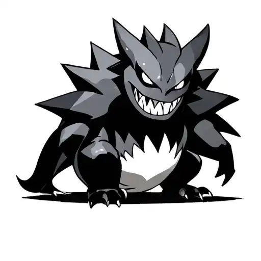 Half-sleeve, pokemon: Gengar, Ghastly, Haunter tattoo design idea