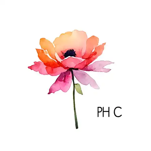 P H C P intertwined tattoo design idea
