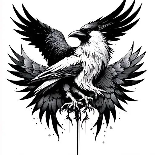 Odin Ravens tattoo design idea