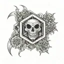 The hex core from arcane small tattoo design idea