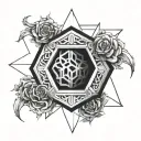 The hex core from arcane small tattoo design idea