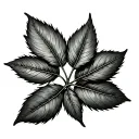 burned bay leaf tattoo design idea