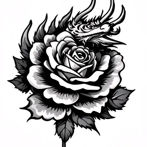 welsh dragon and rose celtic style tatoo design tattoo design idea