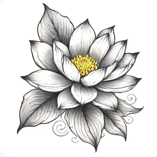 lotus flower with the name Jose moreno tattoo design idea