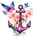 Jasmine+Anchor+swallow tattoo design idea