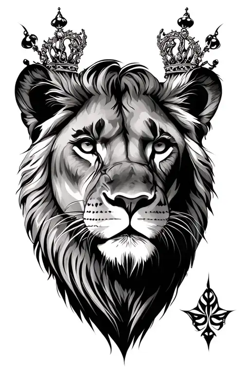 lioness queen tattoo design idea