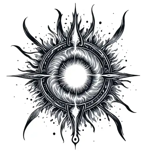 discret cercle energie positive tattoo design idea