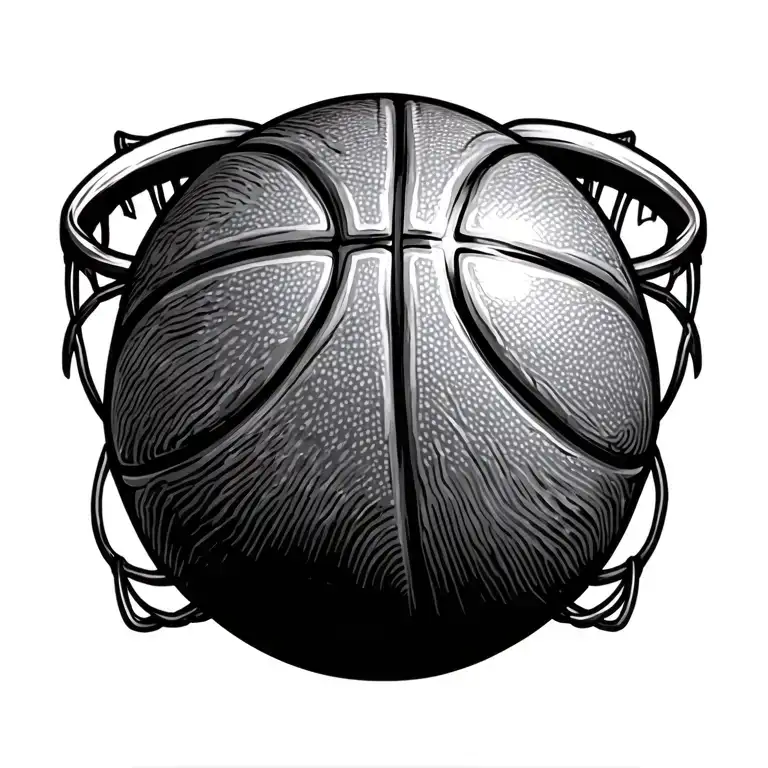 basket ball tattoo design idea